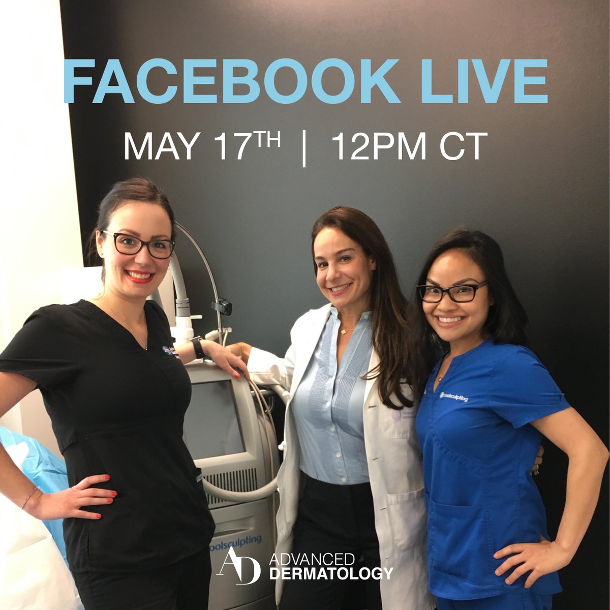advanced_derm's tweet image. Questions about #CoolSculpting? Join Dr. Sherry Ingraham for her first #FacebookLive stream next Wednesday: bit.ly/Coolsculptingf…