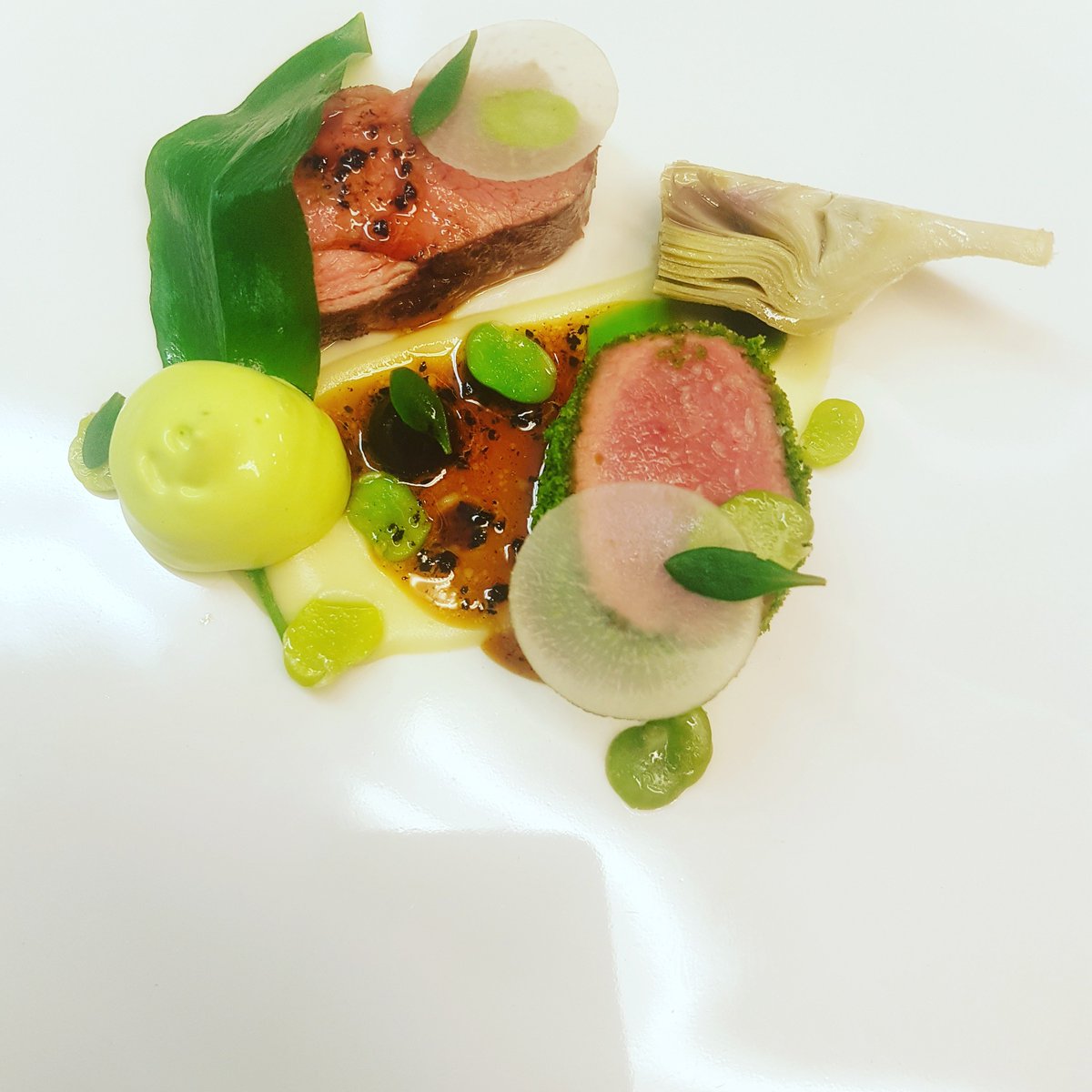 stove28's tweet photo. Lamb, garlic, turnip &amp; artichoke tonight @_the_GREENHOUSE https://t.co/cVIU5b0CRT