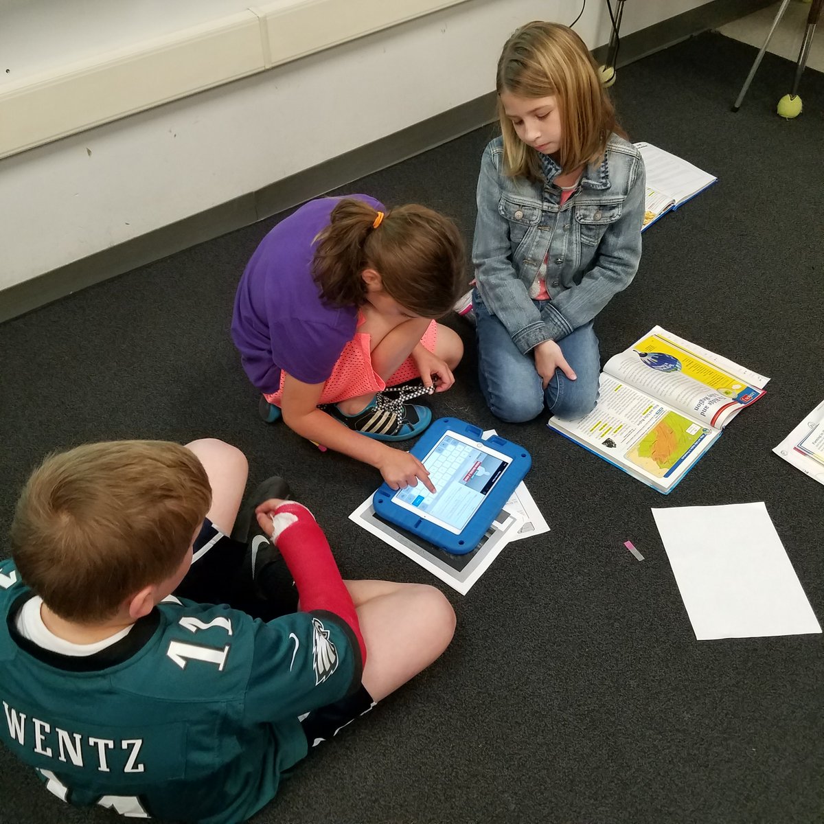 Miss Anderson's students are becoming experts on PA geography &amp; using iMovie &amp; iPads to show what they've learned. #cbsdtech #tituspride