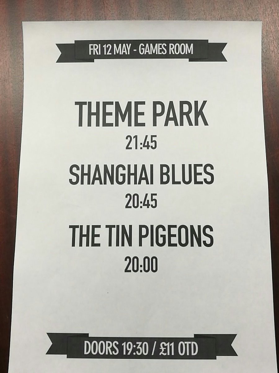 Stage times this evening!