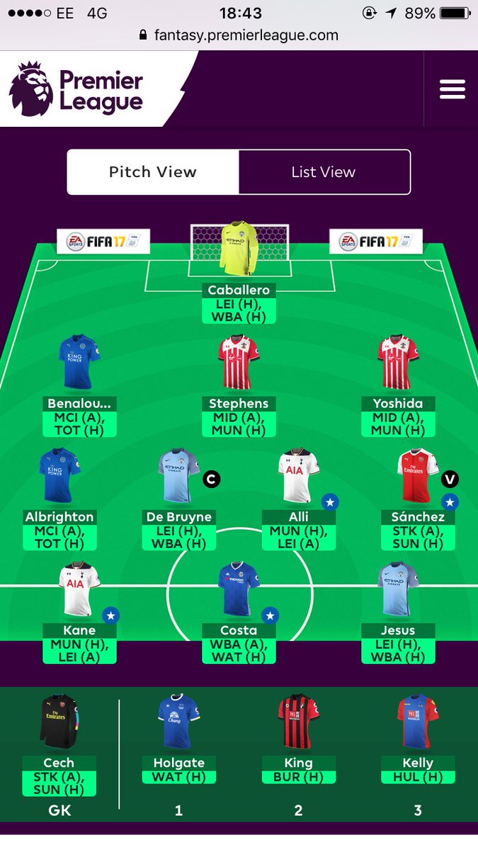 FplSnake's tweet photo. 2 transfers for me this week (-4) 

Hazard ---> KDB (C) 
Redmond ---> Albrighton

#FPL #DGW37

BENCH BOOST ACTIVATED 😃😃😃 https://t.co/fEu9V9qmIW