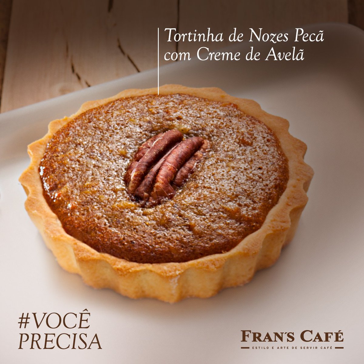 Doçura na medida certa! #VemProFrans #FransCafé #Sobremesa #VocêPrecisa #Nozes #Avelã