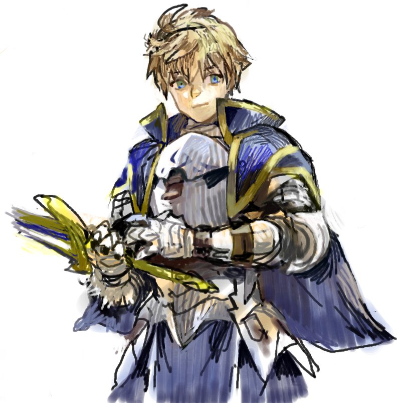 旧セイバー(Fate) 「FGOのアーサー・ペンドラゴン 穏やかイケメン描くの楽しい https://t.」|８９３９のイラスト
