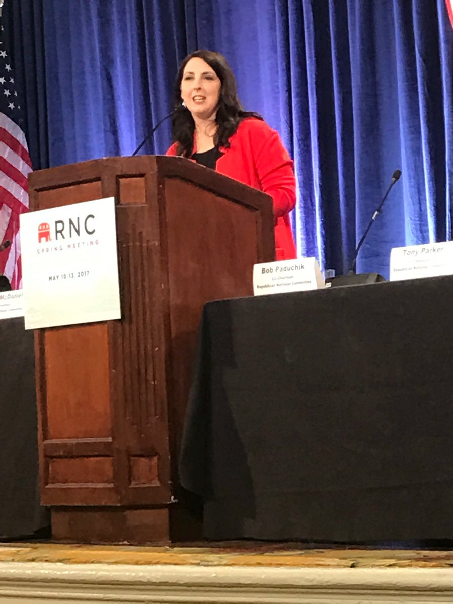 ConradWV's tweet photo. .@GOPChairwoman doing an outstanding job at her first full @GOP meeting at the helm! https://t.co/rt3sNShISq
