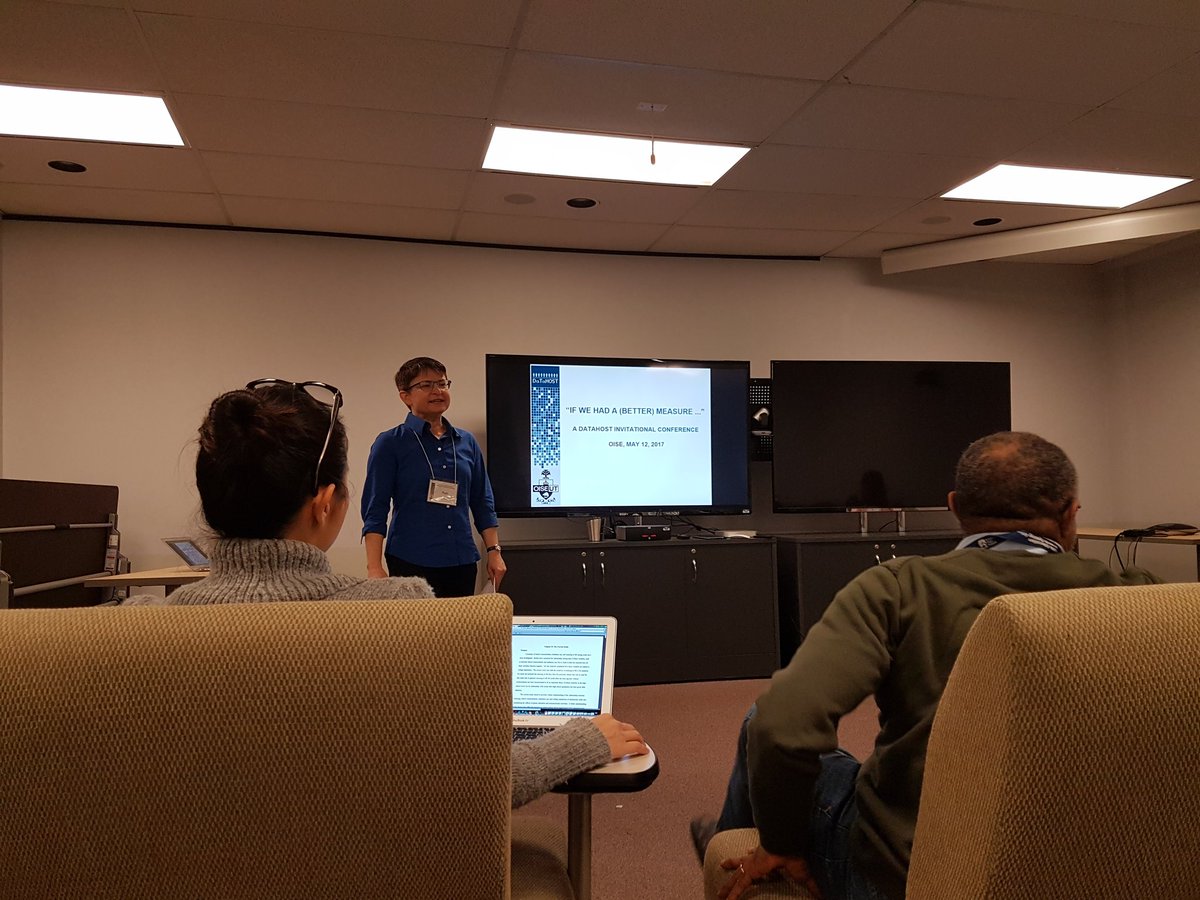 Fatima_Samji's tweet photo. Presentations by @OISEAlumFriends at the #Datahost Lab Conference on "if we had a better measure..." https://t.co/thSseXrD2y