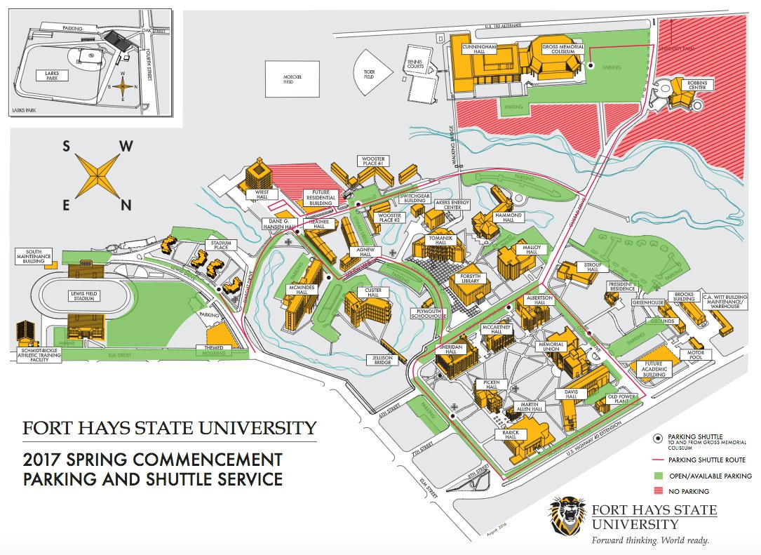 Fort Hays State University Campus Map United States Map
