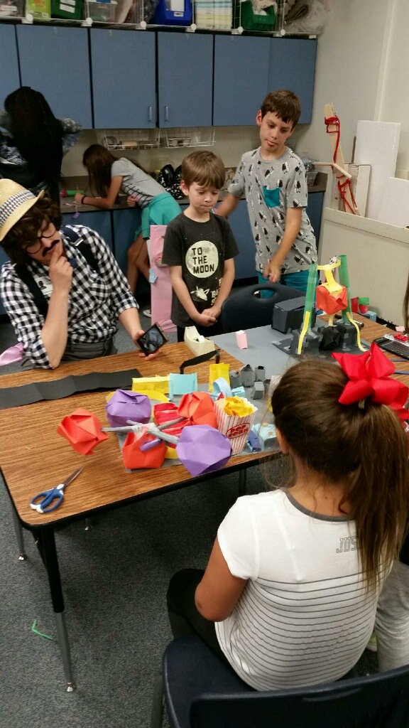 MsHendersonable's tweet photo. Mr. Ferris T Wheel came to visit 3rd grade QUEST and see their amusement park designs. https://t.co/9y4G0yOKR5