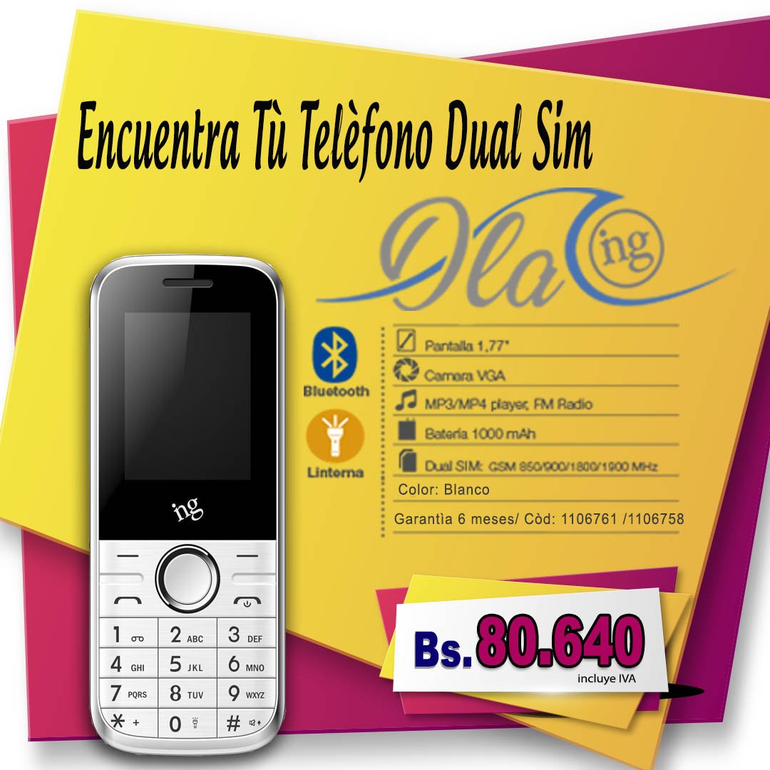compumall's tweet photo. Encuentra Tù Telèfono Dual Sim de la marca OLA a un excelente precio ¡Aprovecha! #dualsim #ingeomaps #precio #calidad #celular https://t.co/6ylCd2UaF0