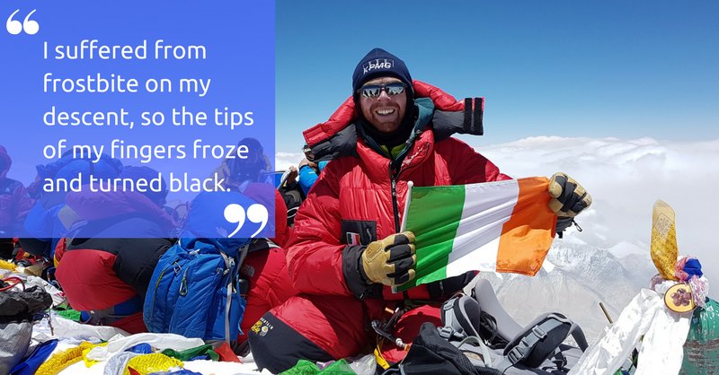 UL's tweet photo. UL graduate Robert Mortell, at 26, became the youngest Irish person to scale Mount Everest. Read UL Links online --> https://t.co/qSPcBTgmnm https://t.co/qCX9LzV2Vx
