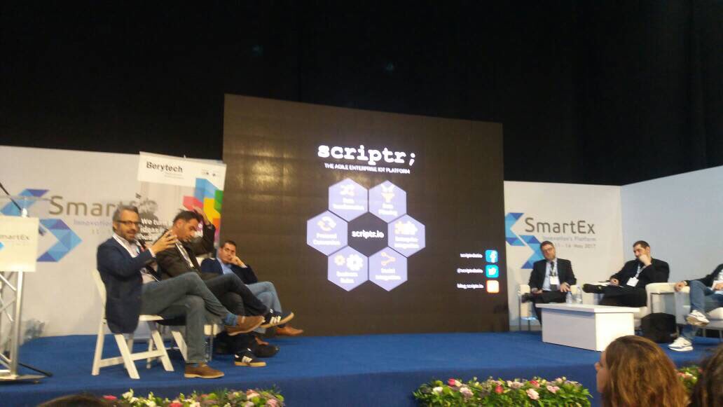 berytech's tweet photo. Tech panel at the #SmartEx2017 discussing intl growth moderated by @Souhailk with @scriptrdotio @invigo @PotechC @TEKNOLOGIX @ideatolifeme https://t.co/DKlCIPGu51