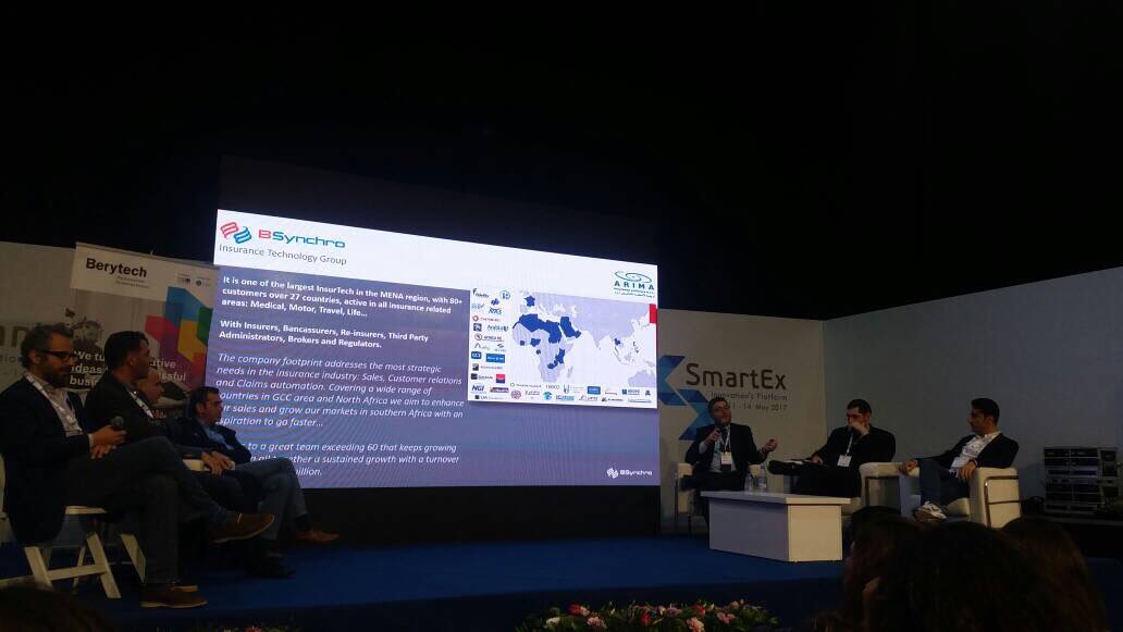 berytech's tweet photo. Tech panel at the #SmartEx2017 discussing intl growth moderated by @Souhailk with @scriptrdotio @invigo @PotechC @TEKNOLOGIX @ideatolifeme https://t.co/DKlCIPGu51