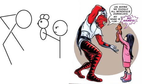 lee_allred's tweet photo. #LinerNotes My stick figure of Bug and the teddy bear. #WriterVsArtist #RembrandtLee https://t.co/Z2lNTKOCF9