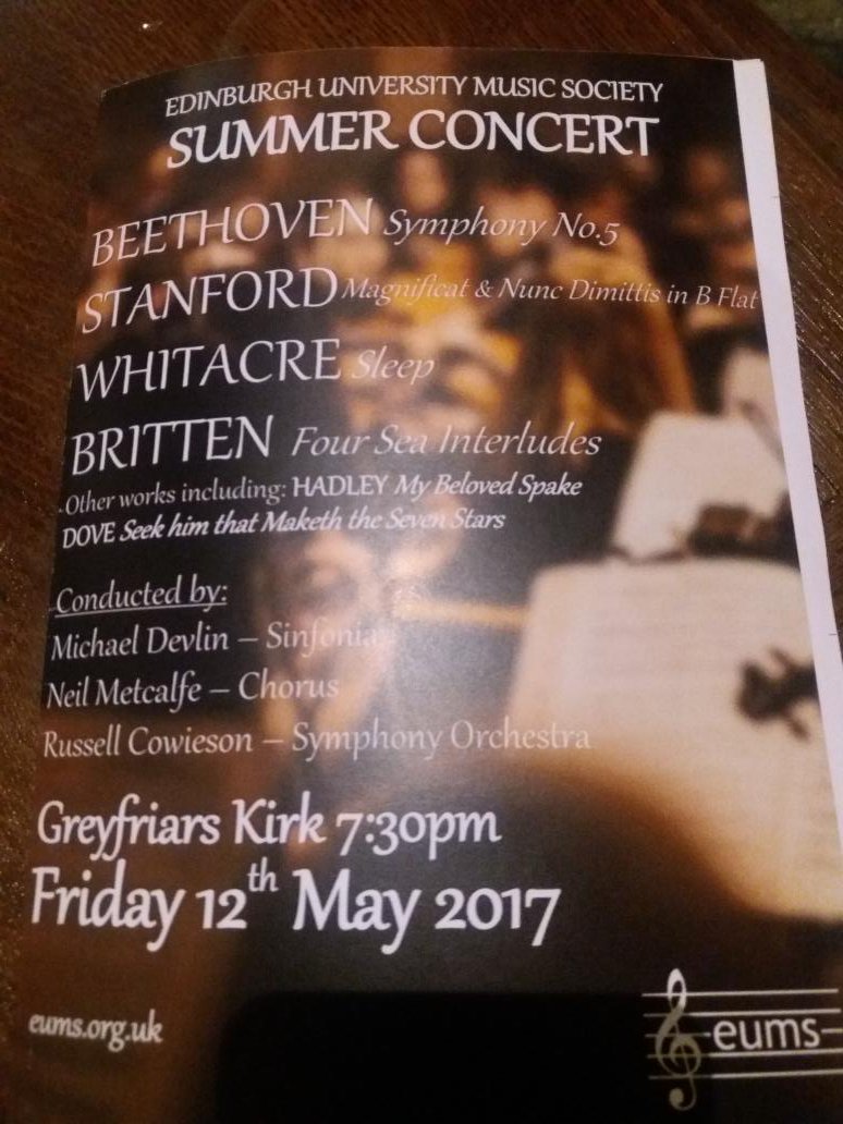 EdinburghRuth's tweet image. Concert time with @edmusicsociety again! #EUMS #madeitontime
