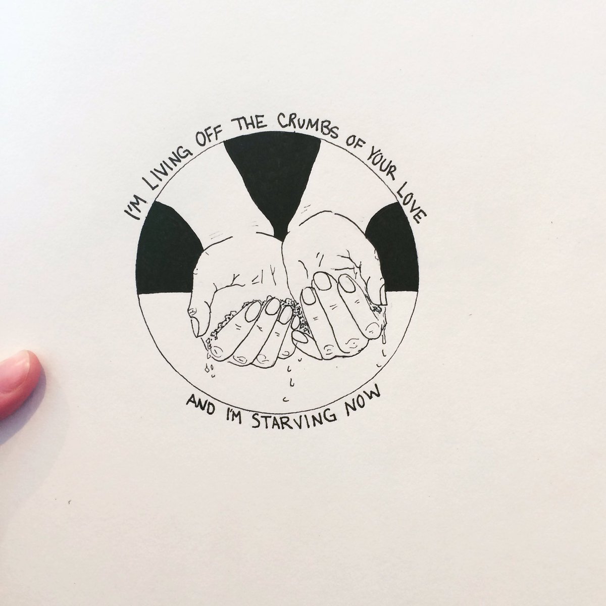 SpruceandMacoy's tweet photo. Newest work! It's called "Starving Lover" based off of Vance Joy's song "From Afar" @vancejoy #supportlocal #halifax #dartmouth #novascotia https://t.co/ZeusPDBoIn