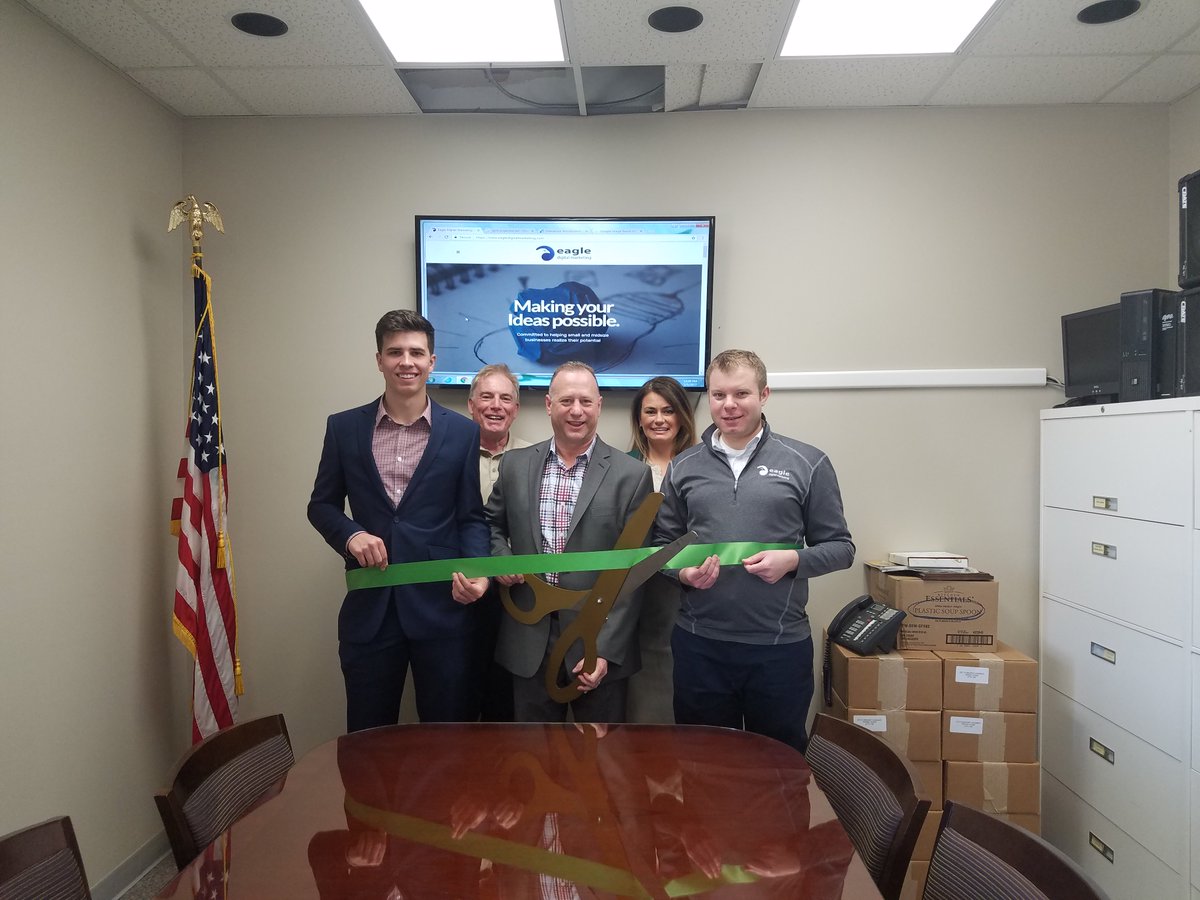 Chamber Ambassadors welcome Eagle Digital Marketing at their Ribbon Cutting! Welcome to the Chamber!!