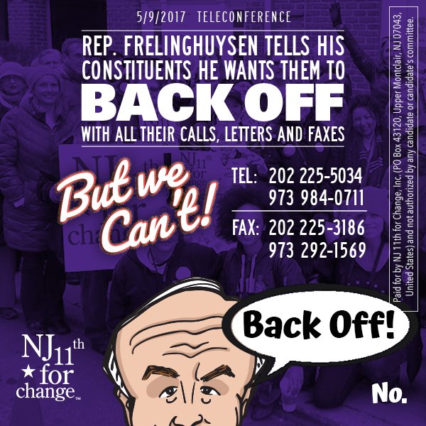 nj11forchange's tweet photo. .@USRepRodney"For people who've jammed our lines + made it difficult for us to meet constituent needs, it would be nice for you to back off" https://t.co/p07gI0L2JI