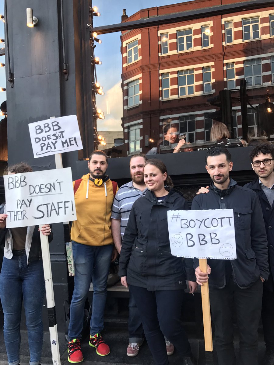 resistunite's tweet photo. #Solidarity with #BBB staff - sacked for asking for their pay @LetsBoycottBBB #bbbdoesntpayme @IanBFAWU @chakrabortty @FastfoodRights https://t.co/34eCipwb8c