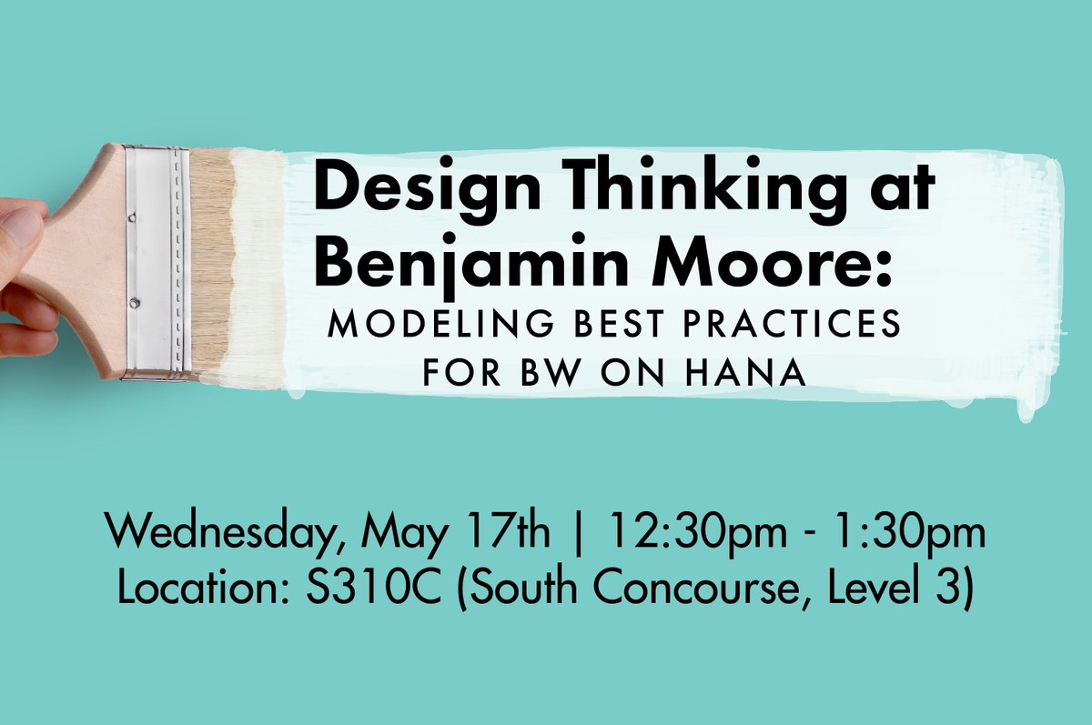 Clarkston_Inc's tweet photo. Attending #SAPPHIRENOW? Hold time in your agenda for our session w/ @Benjamin_Moore - Modeling Best Practices for BW https://t.co/tEkT5EJC0j https://t.co/9cMFohEYAw
