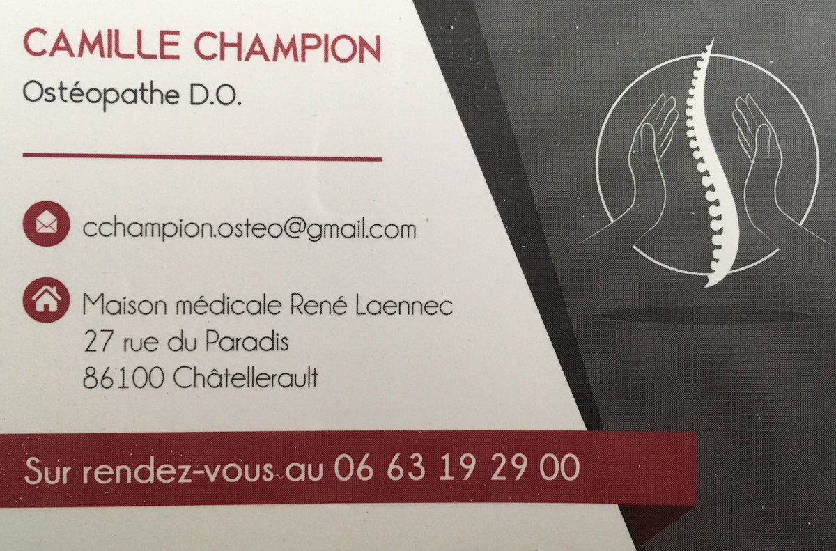 Cyril Cibert Bienvenue A Camille Champion Ostheopathe Chatellerault Cyril Cibert Bienvenue A Camille Champion Ostheopathe Chatellerault