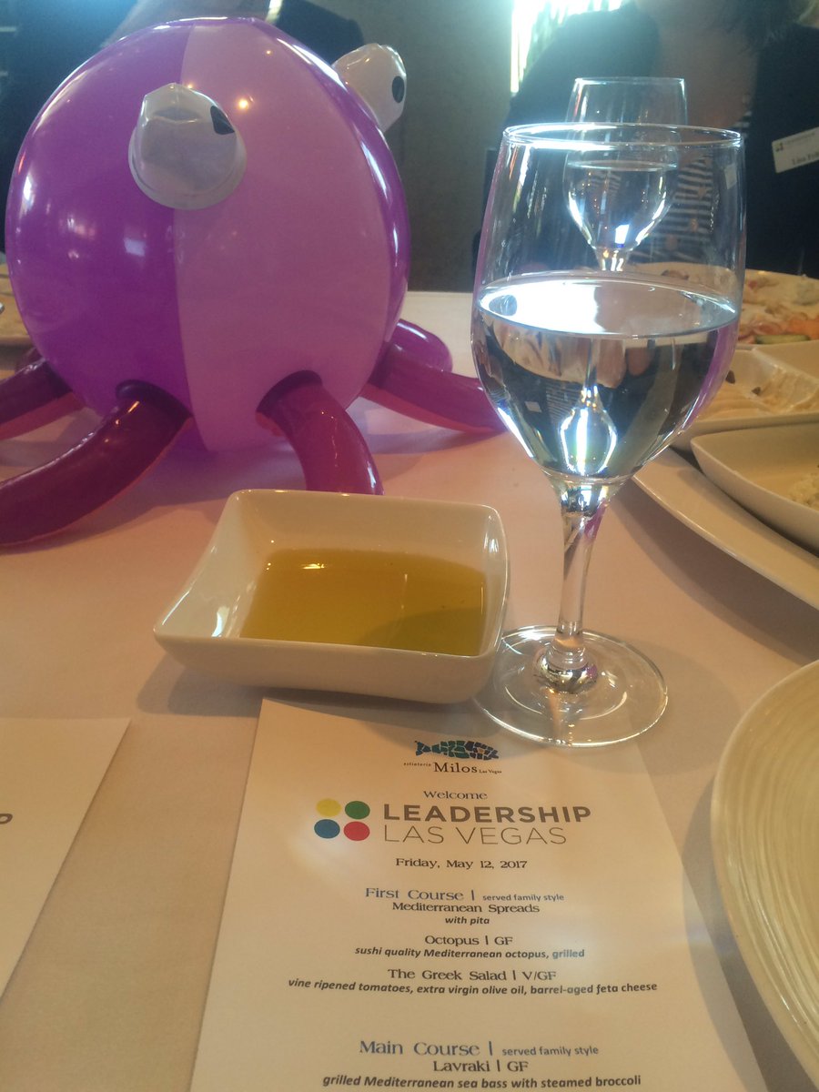 LeslieMaple's tweet photo. Enjoying an amazing lunch with #Llv2017 at Milos. Thanks @Cosmopolitan_LV! #TourismMatters https://t.co/hdXjwbqmGX