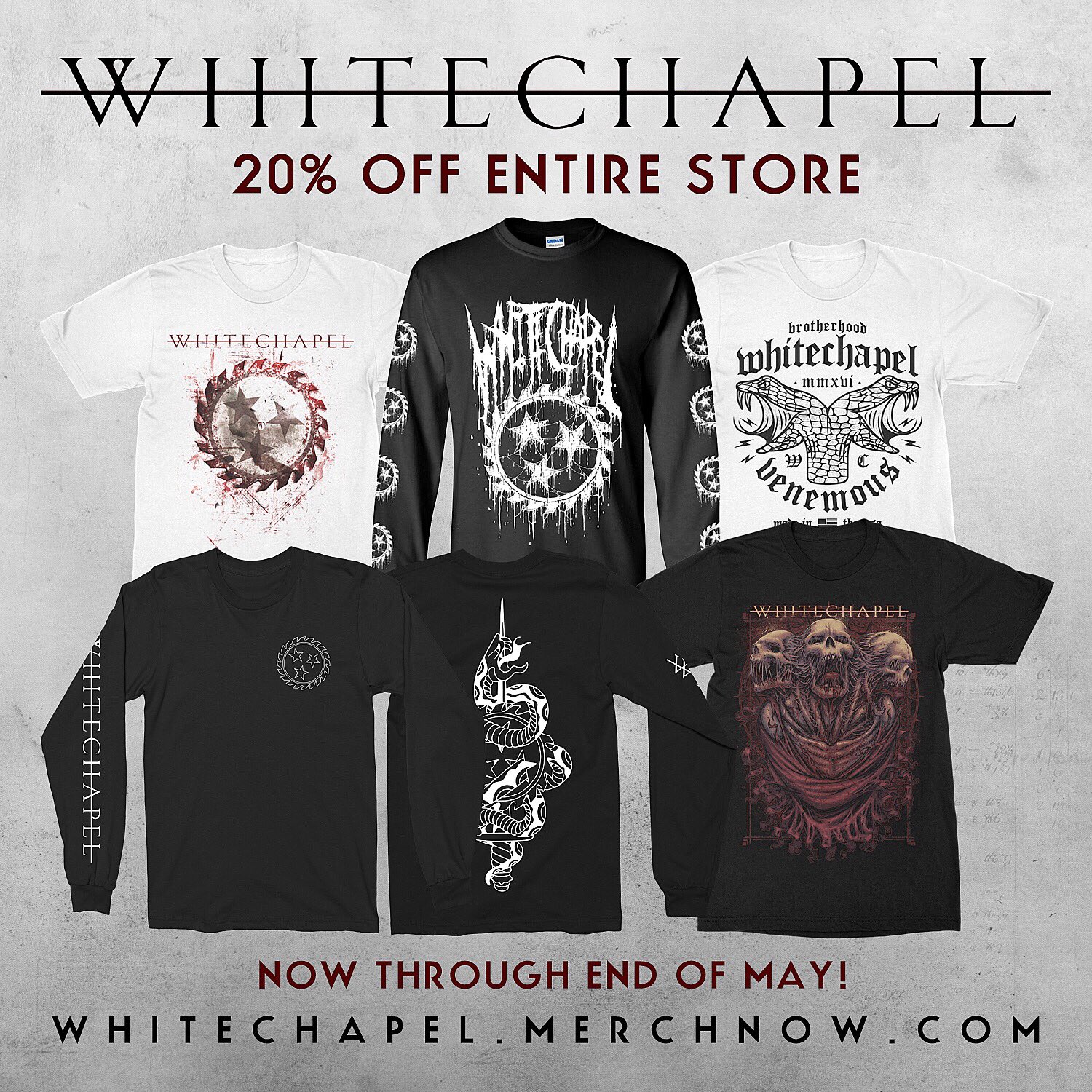 Whitechapel merch sale