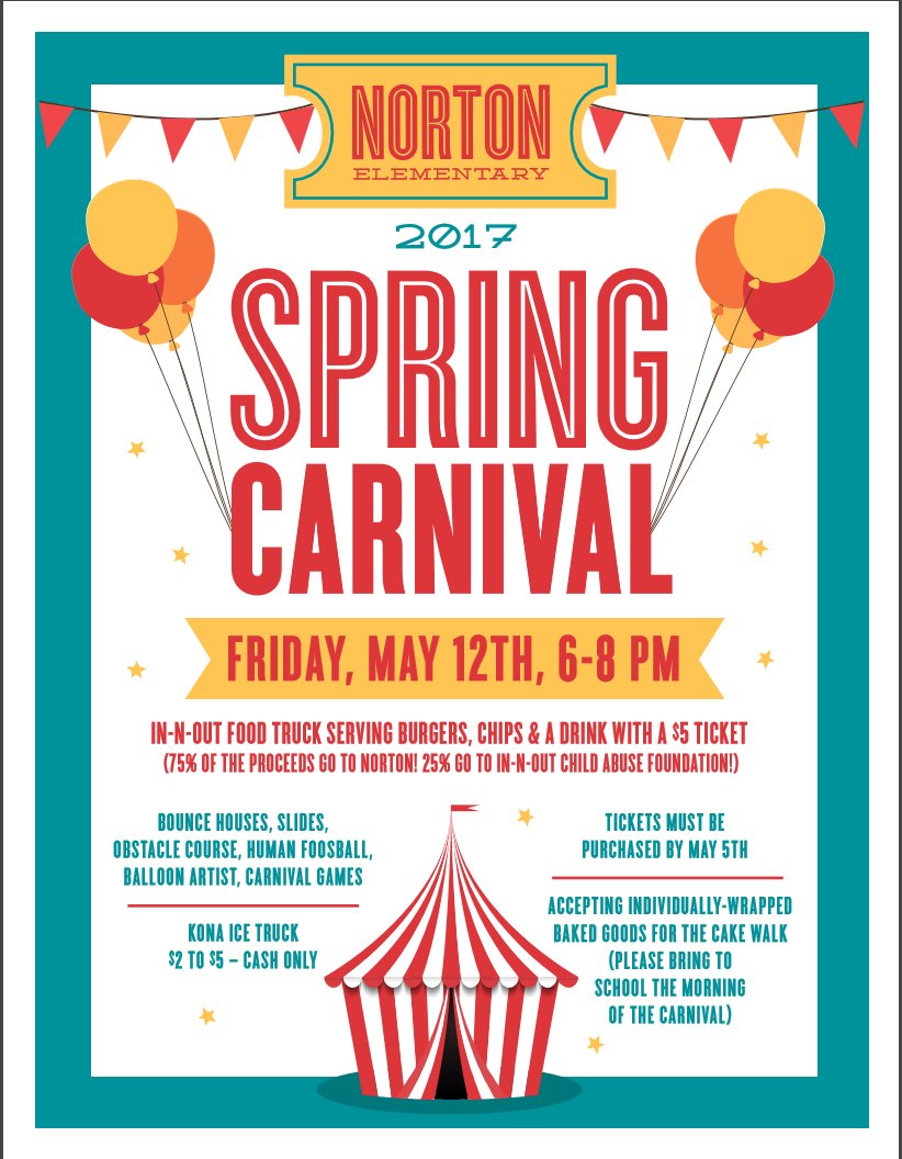 Join us tonight for the Norton Spring Carnival!