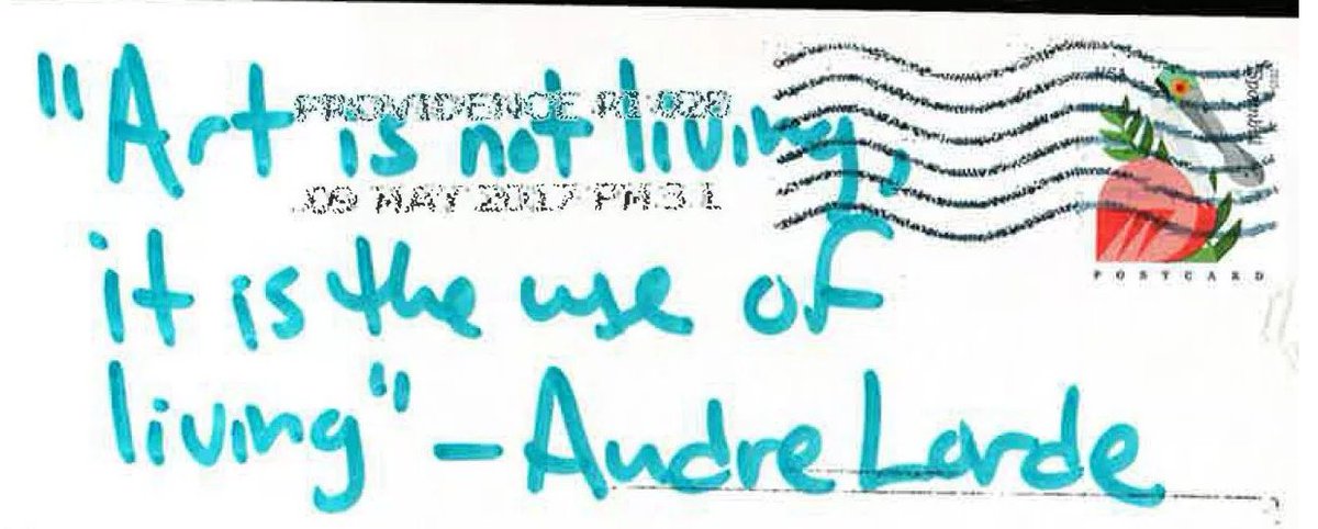 Shey Rivera, Artistic Director of <a href="/AS220/">AS220</a>, shared her To-Do List with #DayofPH (and this Audre Lorde quote!): dayofph.wordpress.com/2017/05/12/to-…