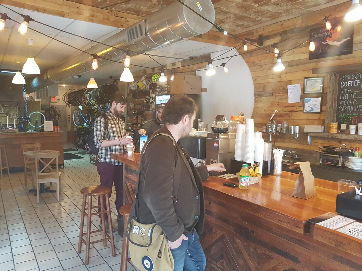 A bike cafe in #philadelphia that also hosts seminars and workshops. Cool idea @biketowork613 !