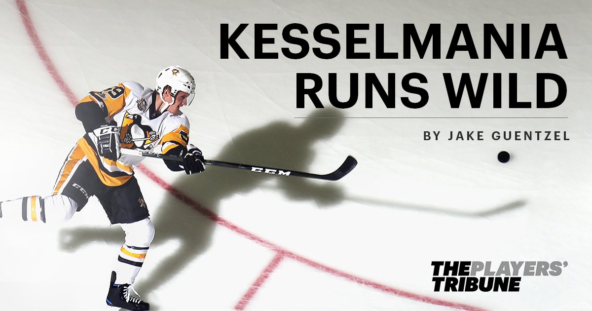 PlayersTribune's tweet photo. At age 11, Jake Guentzel witnessed the birth of "Kesselmania."

11 years later, he's playing alongside Phil Kessel: https://t.co/MZOGGAlZsR https://t.co/R2ogLTTIno