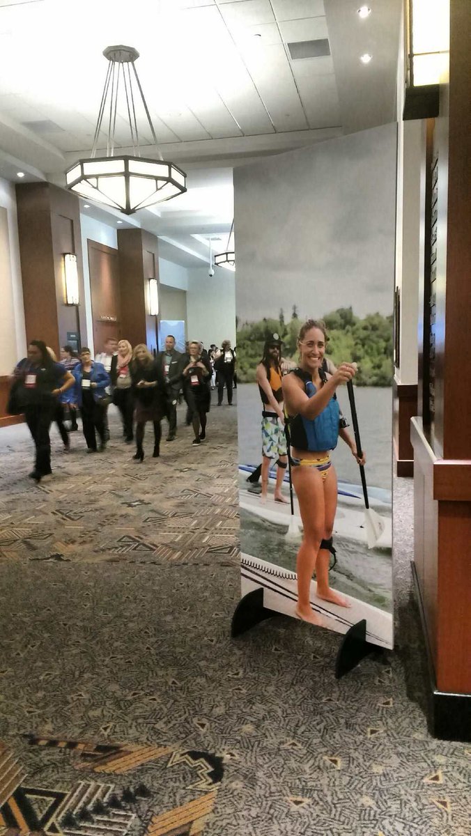 A little bit of Saskatoon on display in the halls of #RVC2017 w/ our pals <a href="/EscapeSports/">Escape Sports</a> and <a href="/CamilleDg/">Camille Dg</a> 😀 <a href="/DestinationCAN/">Destination Canada</a>