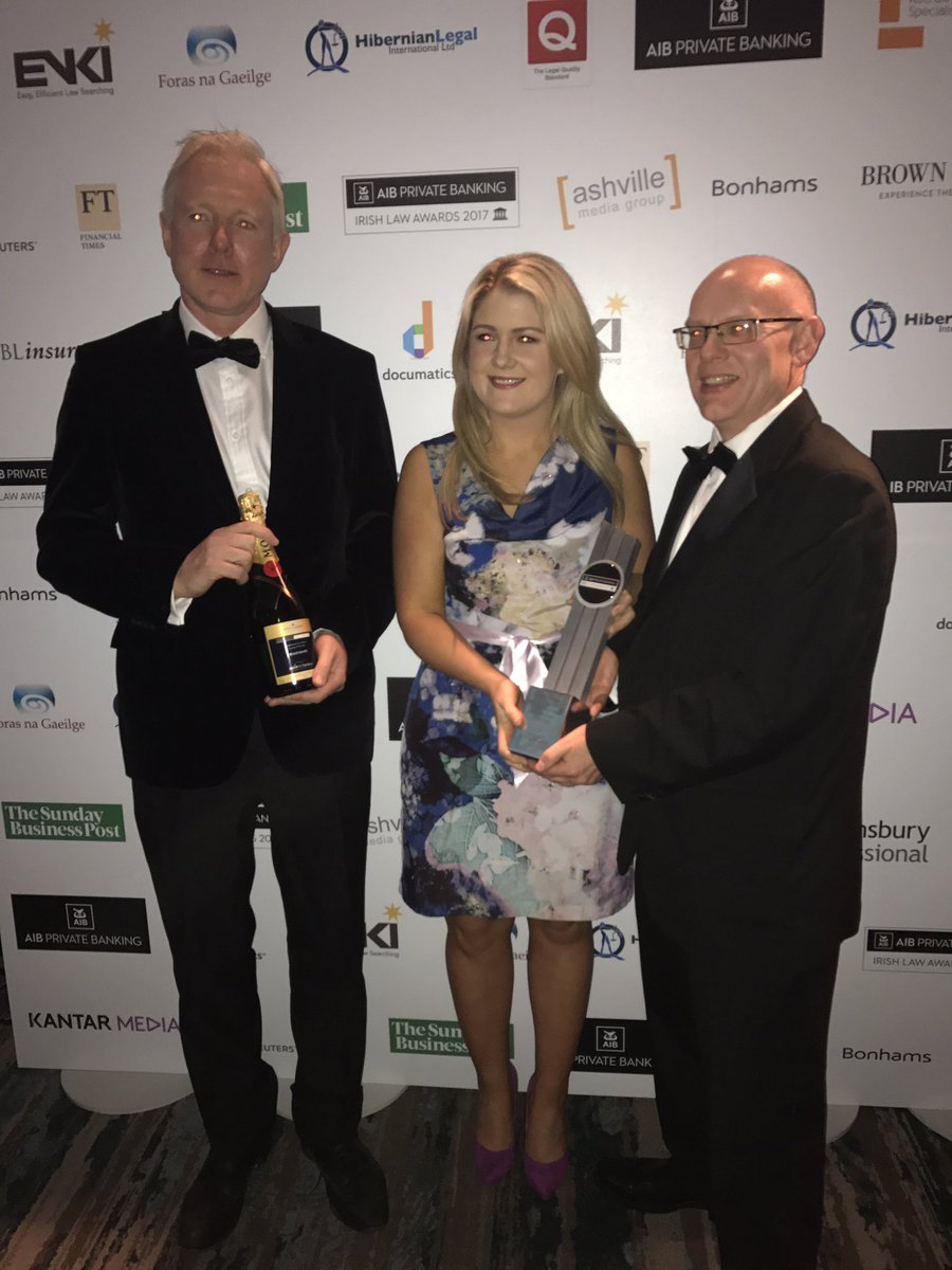 IrishLawAwards's tweet photo. The recipient for Employment Law Firm/Lawyer of the Year sponsored by @sundaybusiness is @BeauchampsLaw #AIBILA2017 https://t.co/B4XmsZiRfb