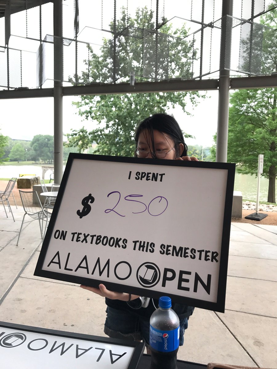 AlamoOpen's tweet image. @AlamoOpen was at @govista today talking with real students about textbooks. #OER #RealStudentProblems #AlamoOPEN #textbookbroke