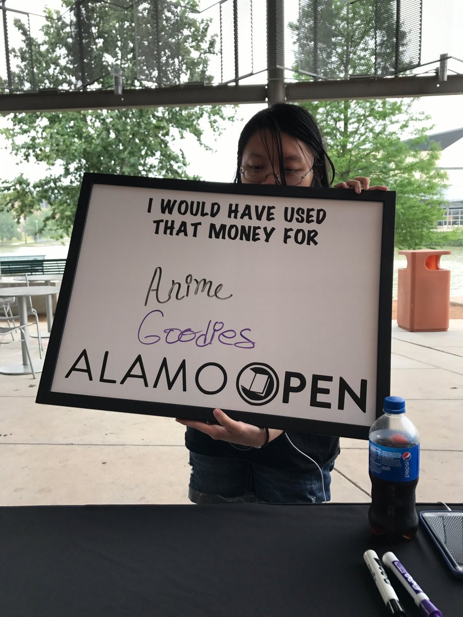 AlamoOpen's tweet image. @AlamoOpen was at @govista today talking with real students about textbooks. #OER #RealStudentProblems #AlamoOPEN #textbookbroke