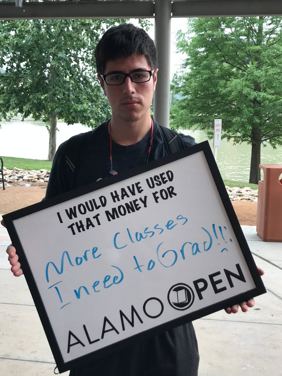 AlamoOpen's tweet image. @AlamoOpen was at @govista today talking with real students about textbooks. #OER #RealStudentProblems #AlamoOPEN #textbookbroke
