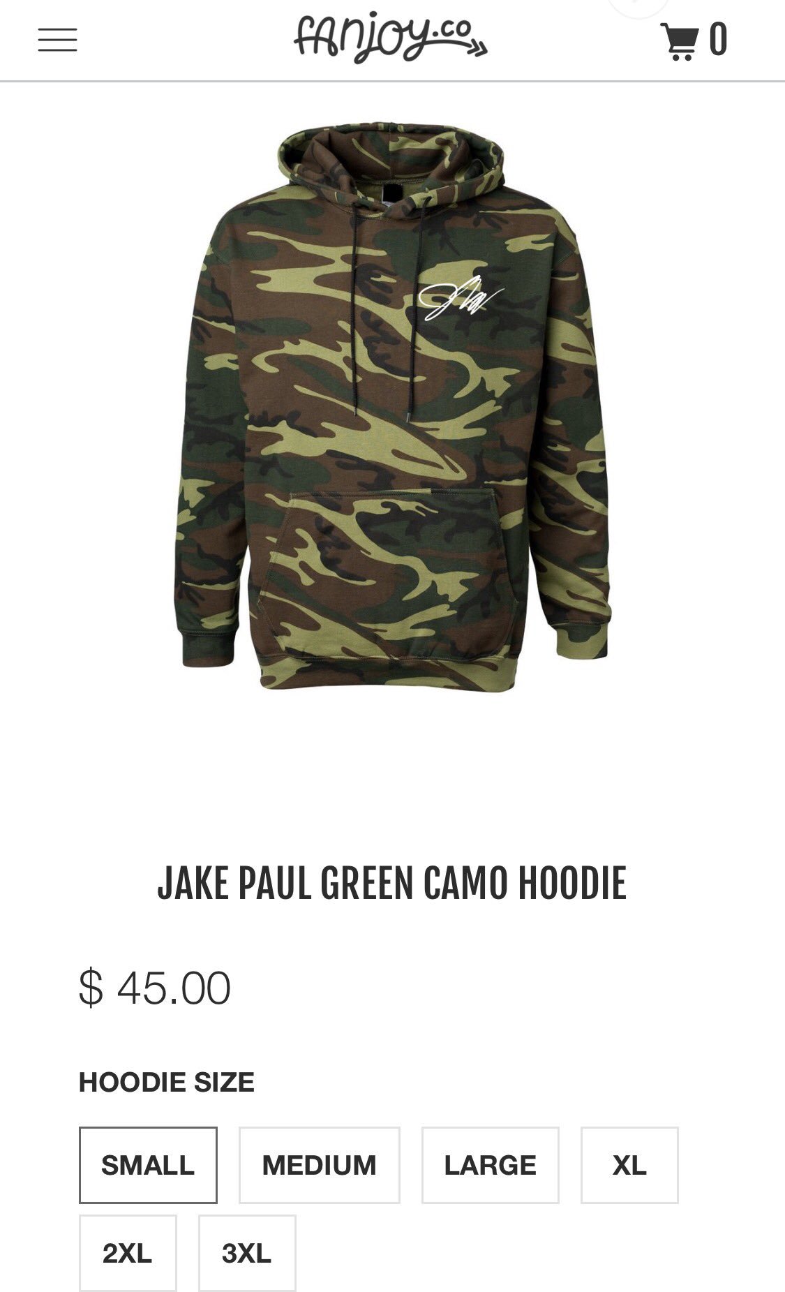 Jake paul camo best sale hoodie
