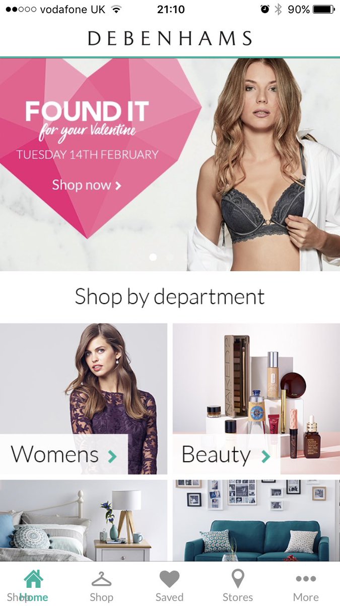 BalancingUx's tweet photo. Oops a little out of date with the advertising banner Debenhams. I think Valentine's Day was a few months ago 🤦🏽‍♀️ https://t.co/p8yGvgfr8A