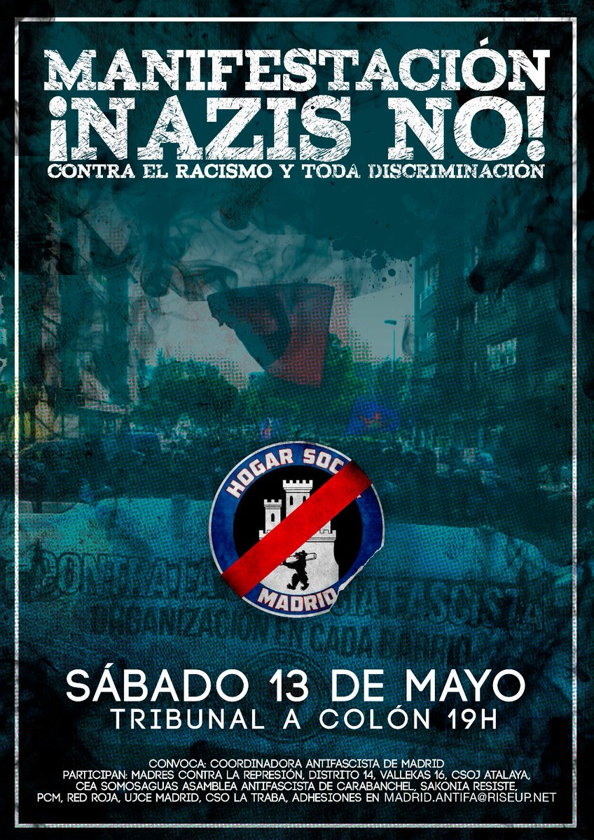 AlgaradaTetuan's tweet photo. Mañana a las 19 hrs nos vemos todas en Tribunal. ¡Fuera fascistas de nuestros barrios! https://t.co/gSATLjsv5h
