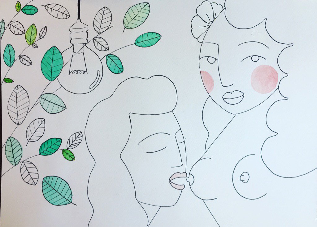 BrightonFrenchy's tweet photo. Painted this a while ago - Chill nipple tasting #painting #Brighton https://t.co/C86rDkdZbe