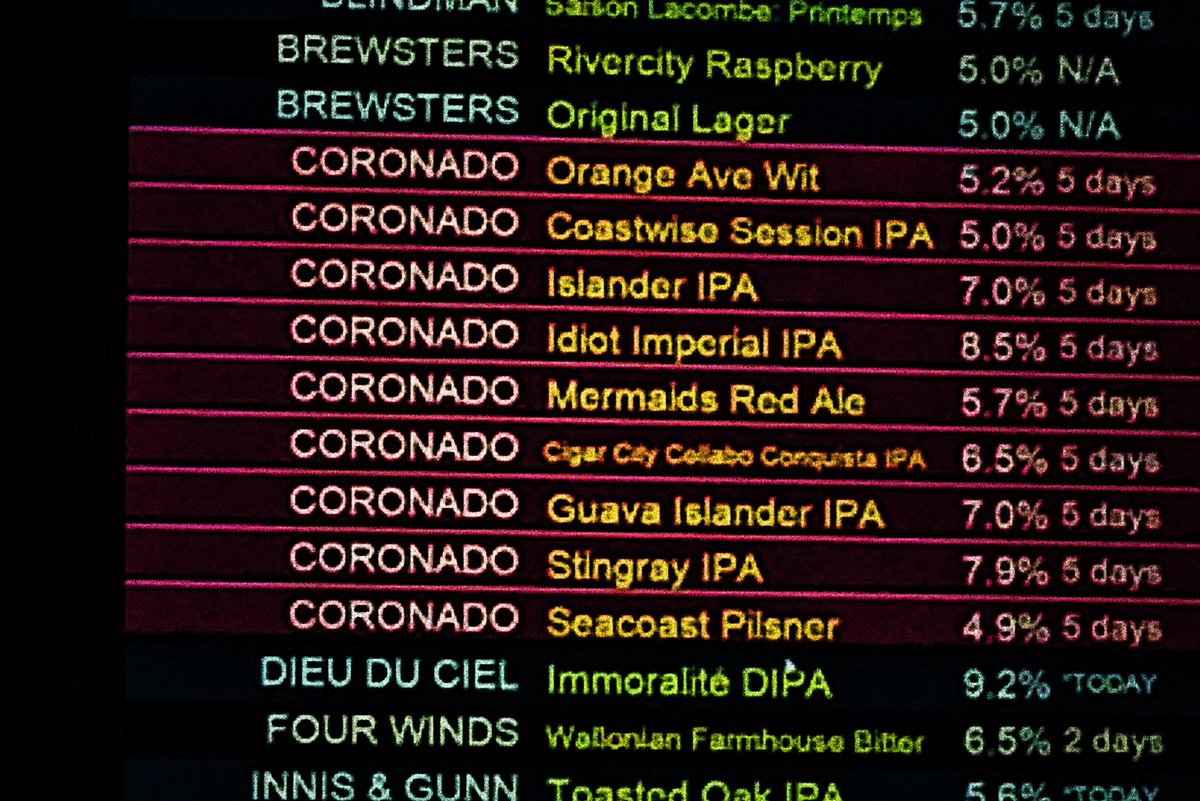 Great tap takeover by <a href="/CoronadoBrewing/">Coronado Brewing Co.</a> at @RevolutionYYC tonight. 9 great beers and loads of greats hops!