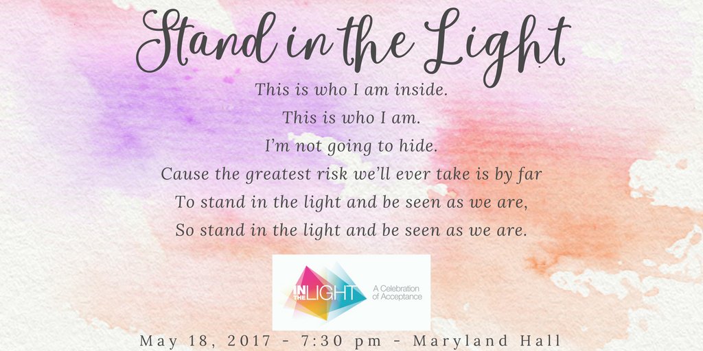 MusicalAutist's tweet photo. Join us for a night of music, acceptance, and love at 'In the Light: A Celebration of Acceptance' on May 18, 7:30 at Maryland Hall. https://t.co/fWxt69xWmm