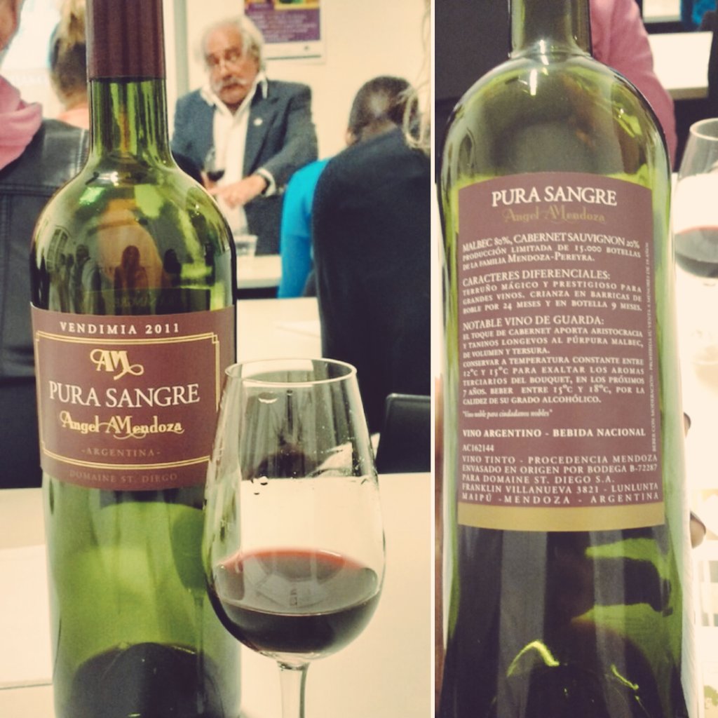WinePressMDZ's tweet photo. #Vinoelviernes con Pura Sangre Blend de malbec y cabernet sauvignon de #DomaineStDiego por Angel Mendoza. #Lulunta https://t.co/uvVgIjLyRb