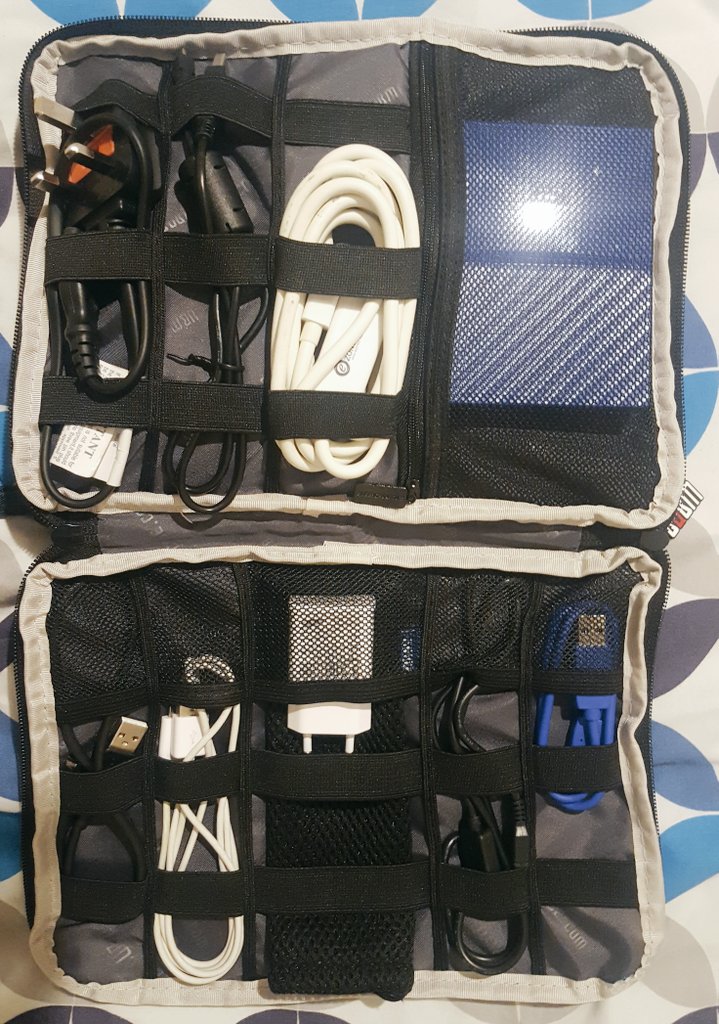 dipakvadera's tweet photo. Now that's how you pack your cables for #Travel - Nifty little case by #BUBM #travelessentials https://t.co/c80Wyq9HIi