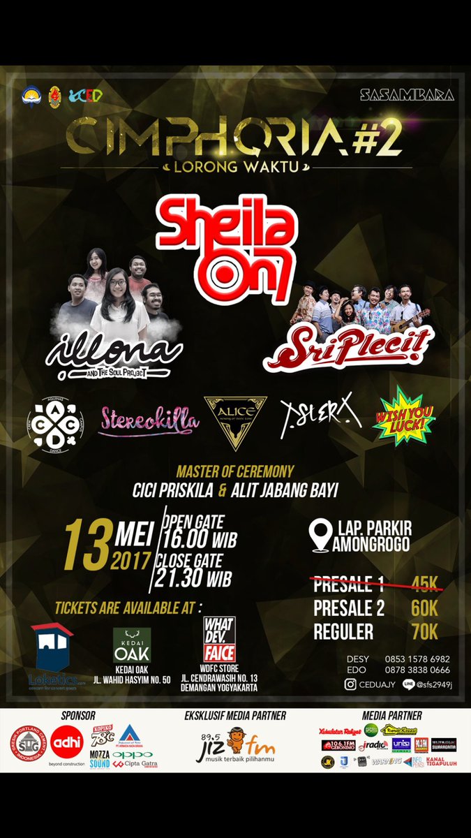 Hari yg ditunggu sudah datang,Tonight CHIMPHORIA#2🤗🤗😚 <a href="/sheilaon7/">Sheila On 7</a>   <a href="/pamityang2an/">PYY Qwerty Radio</a>  <a href="/895jizfm/">895 JIZ FM</a>  <a href="/PaiminJK/">Paimin</a>  @Loketics <a href="/BerandaJogja/">Beranda Jogja</a> <a href="/GeronimoFM/">GERONIMO 106.1 FM</a>
