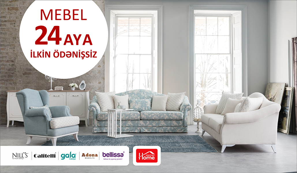 Bütün növ MEBELLƏR -İLKİN ÖDƏNİŞSİZ, həmçinin 24 ayadək hissə-hissə ödəməklə!
☎ Ətraflı: (012) 5330101