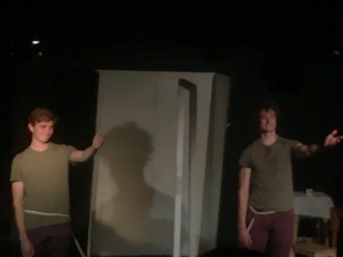 goldenshots's tweet photo. Lovely, clever, witty &amp; beautiful performance by Otto Farrant &amp; Finn Cooke of @Murmurationsssin in 'SPOOL' @GayTheatre Just 2 more shows! https://t.co/u0r86Ja4z3