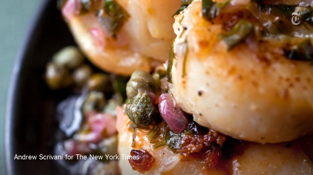 The New York Times on Twitter "Sea scallops with brown butter, capers