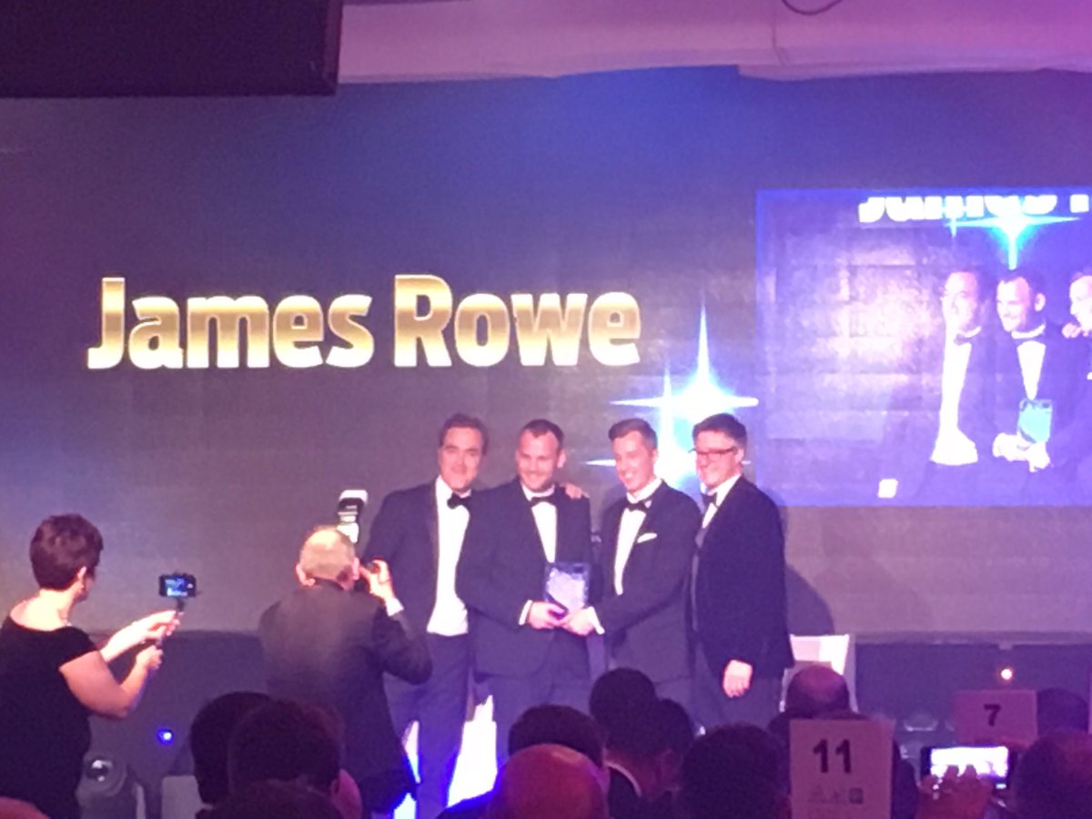 Our own <a href="/915davidg/">David Griffiths</a> presenting the award for Best Use of Social Media to the Trust Ford legend James Rowe #TFAwards17