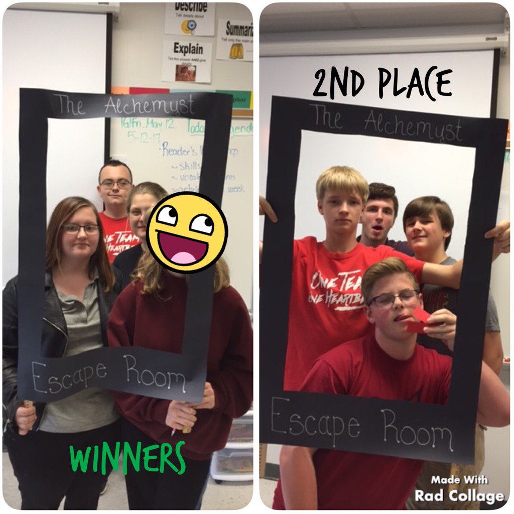 Lewis8thgradeLA's tweet photo. Winners of the 6th-7th period Alchemyst Escape Room. @OT_OH https://t.co/TZPNbMW7EJ