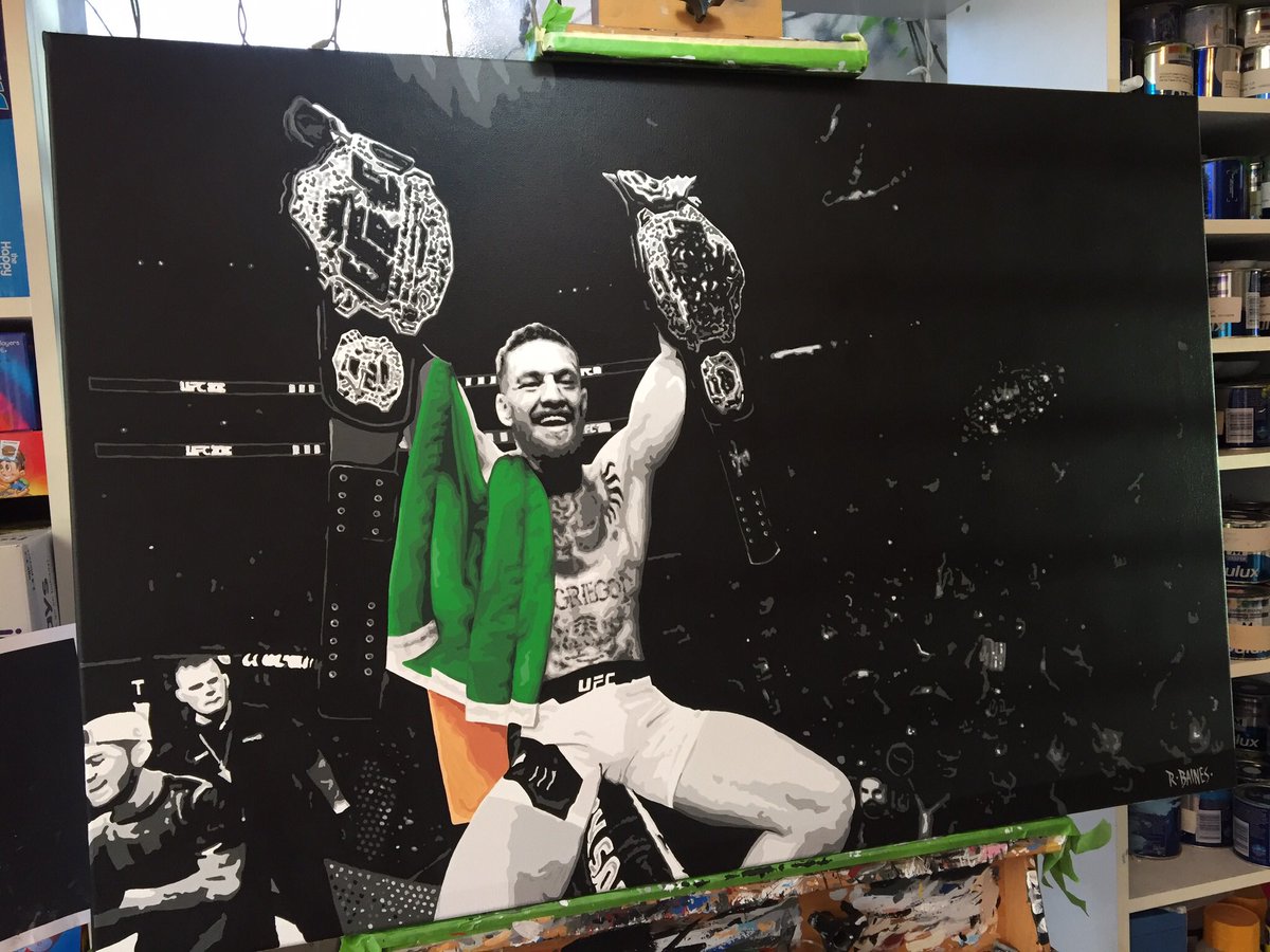 RossBainesArt's tweet photo. @TheNotoriousMMA @KatieTaylor Custom paintings I've done of you this year... https://t.co/BWFrtv96SZ