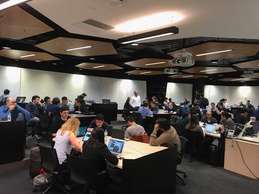 ElinorRennie's tweet photo. Brilliant minds at #RegHackDownunder - energy regulation on the #Blockchain @akme_c @RMIT @juliant09 https://t.co/pk0O9NVhqg